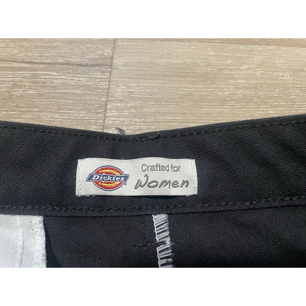 Dickies Black Crafted For Women's Pants Women's Sz 4 (30) Black Flat Front - Picture 3 of 9